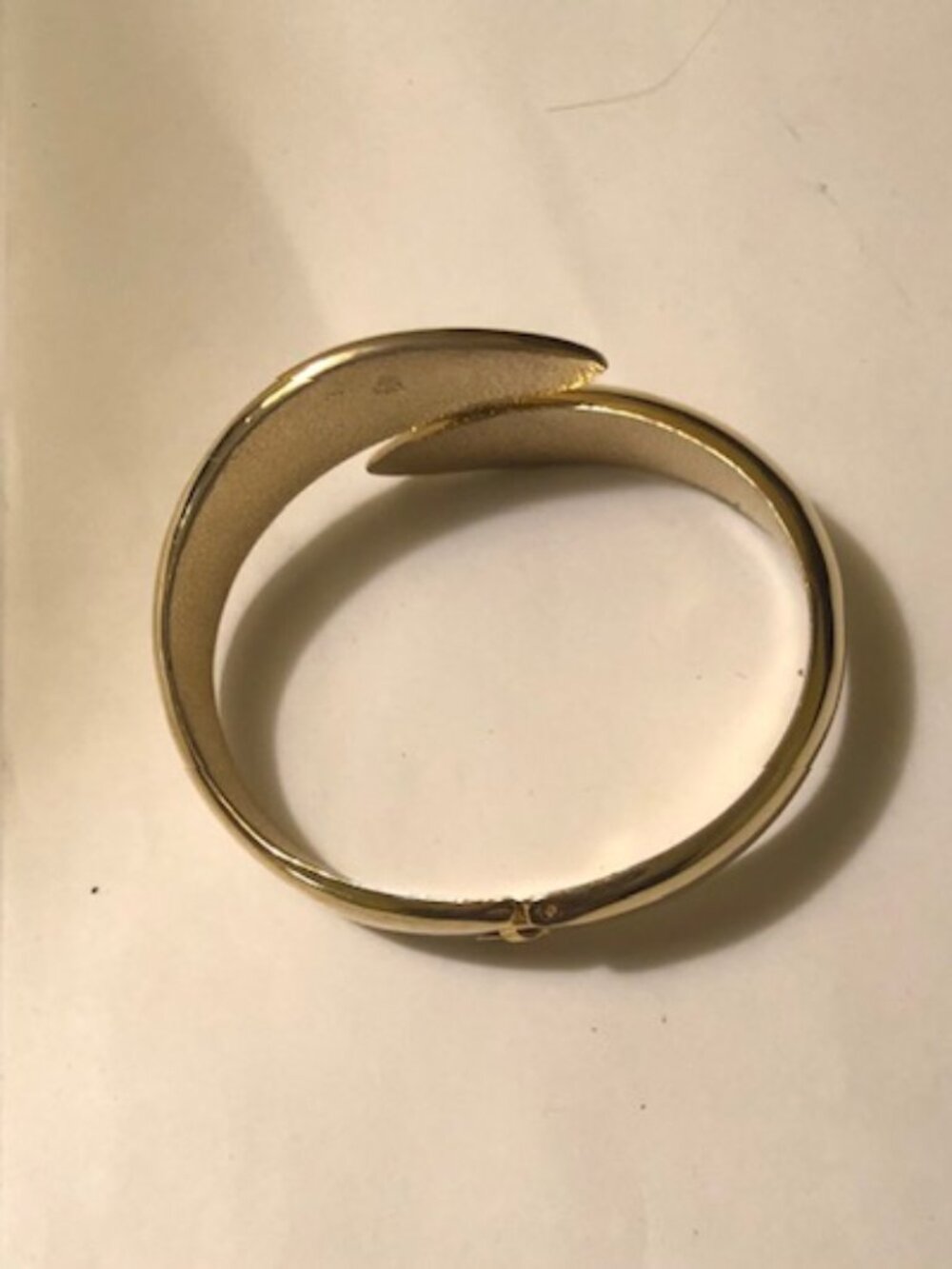 Gold Bypass Bangle Bracelet | Minimalist Layering Cuff